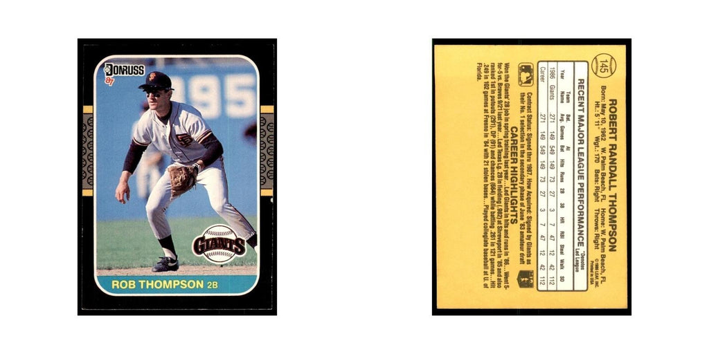 1987 Donruss Rob Thompson Baseball Cards #145