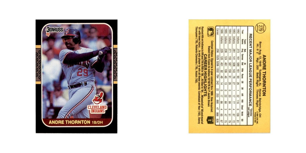 1987 Donruss Andre Thornton Baseball Cards #279