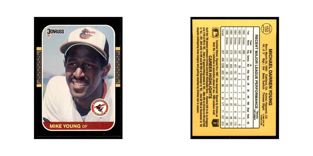 1987 Donruss Mike Young Baseball Cards #150