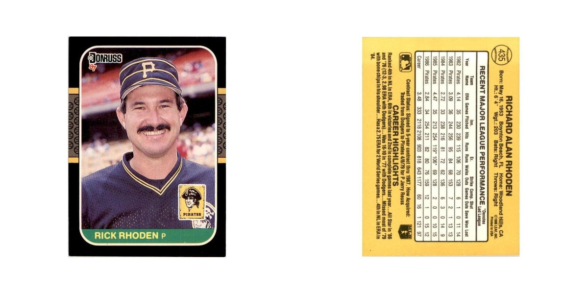1987 Donruss Rick Rhoden Baseball Cards #435