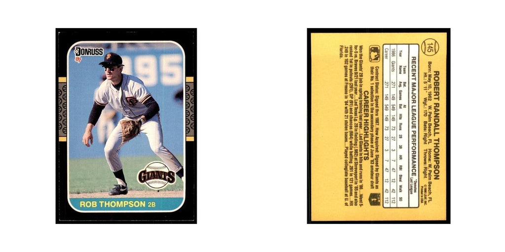 1987 Donruss Rob Thompson Baseball Cards #145