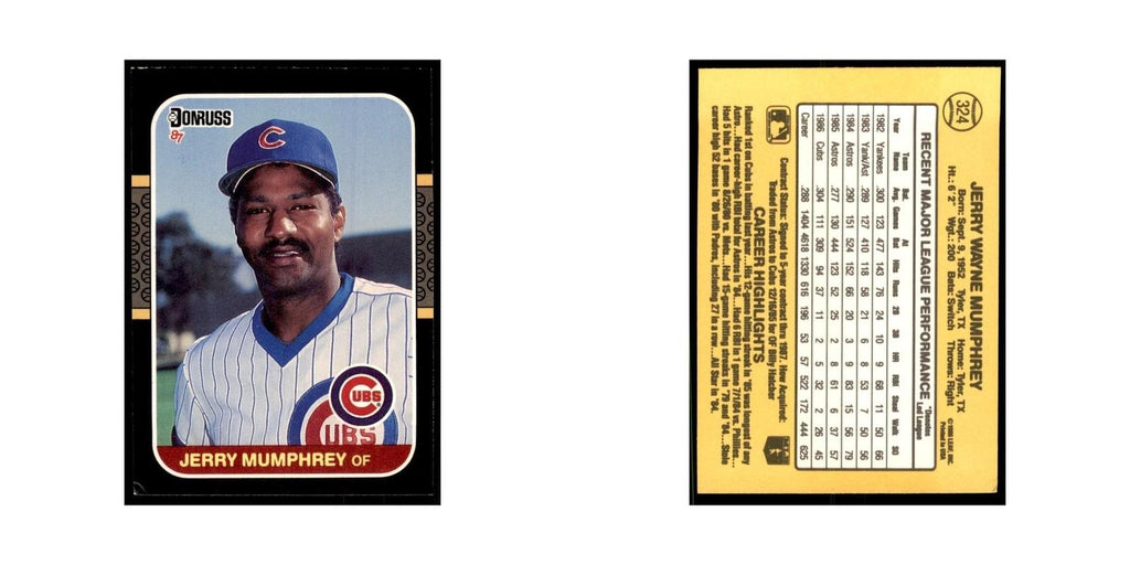 1987 Donruss Jerry Mumphrey Baseball Cards #324