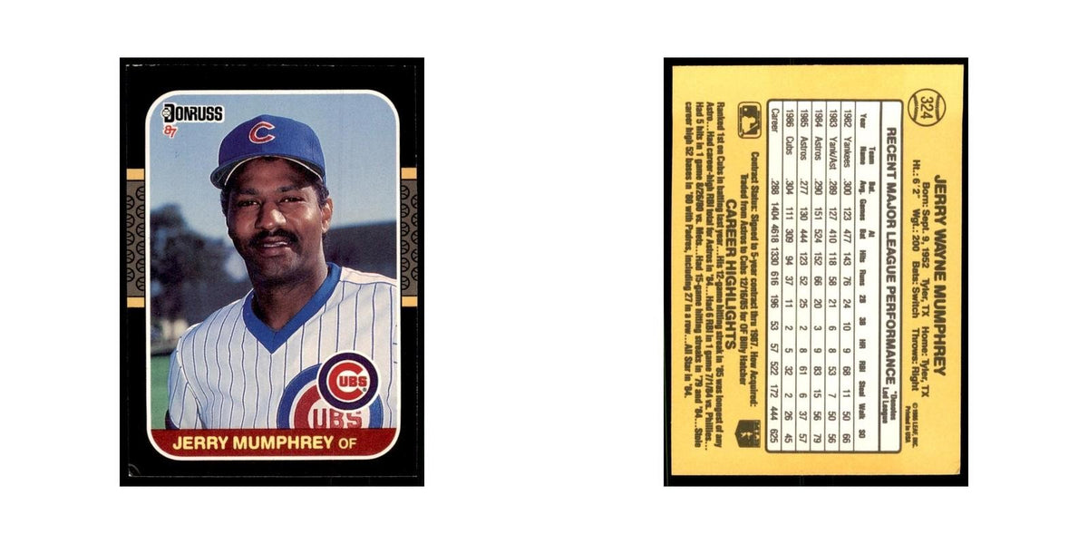 1987 Donruss Jerry Mumphrey Baseball Cards #324
