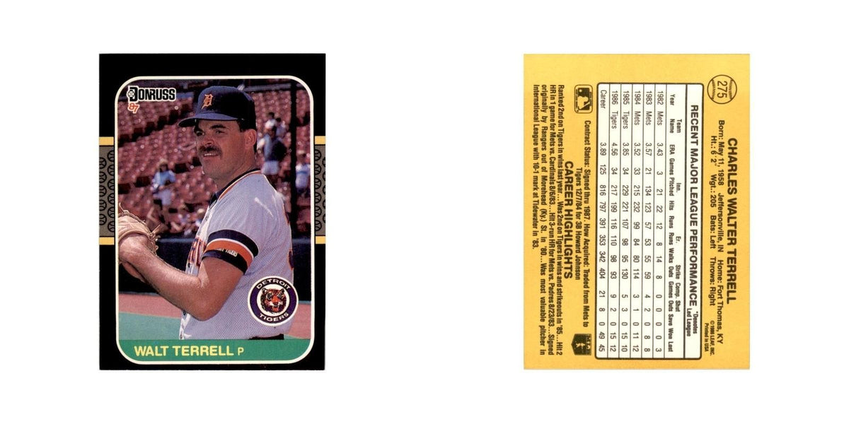 1987 Donruss Walt Terrell Baseball Cards #275
