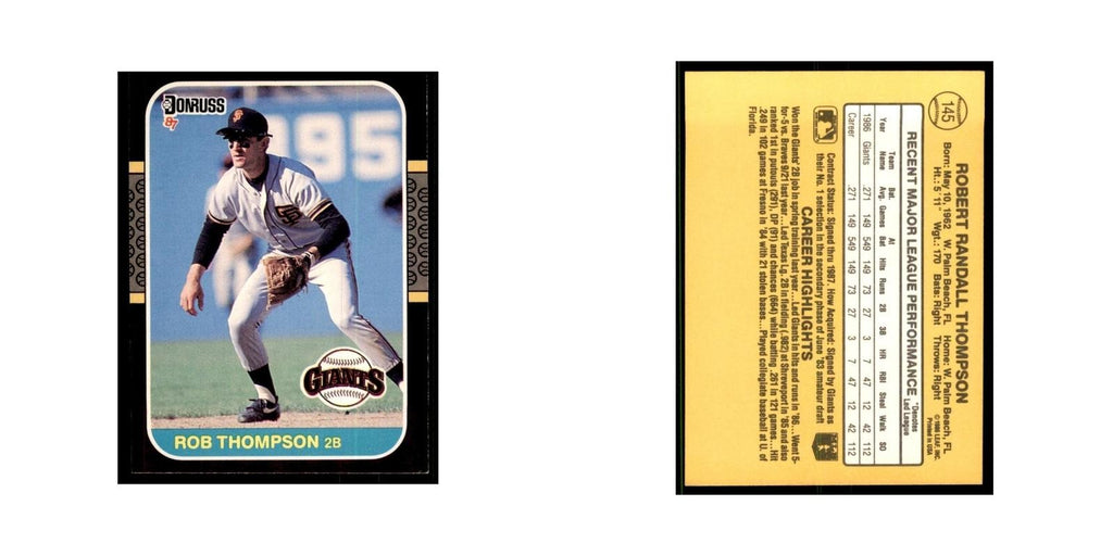 1987 Donruss Rob Thompson Baseball Cards #145