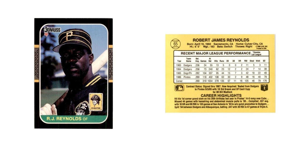 1987 Donruss R.J. Reynolds Baseball Cards #65