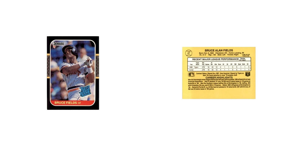 1987 Donruss Bruce Fields Baseball Cards #47