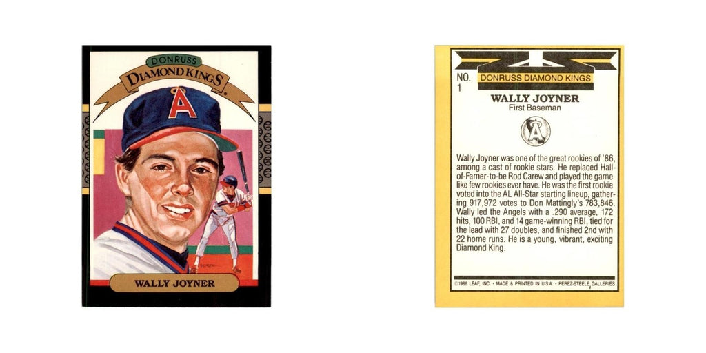 1987 Donruss Wally Joyner Baseball Cards #1