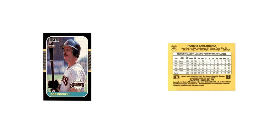 1987 Donruss Bob Brenly Baseball Cards #485