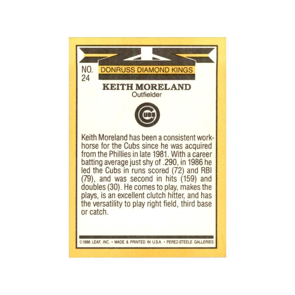 1987 Donruss Keith Moreland Baseball Cards #24