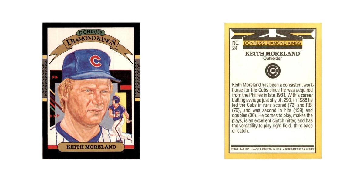 1987 Donruss Keith Moreland Baseball Cards #24