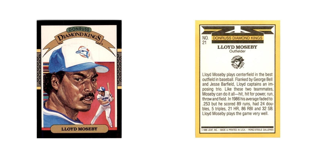 1987 Donruss Lloyd Moseby Baseball Cards #21