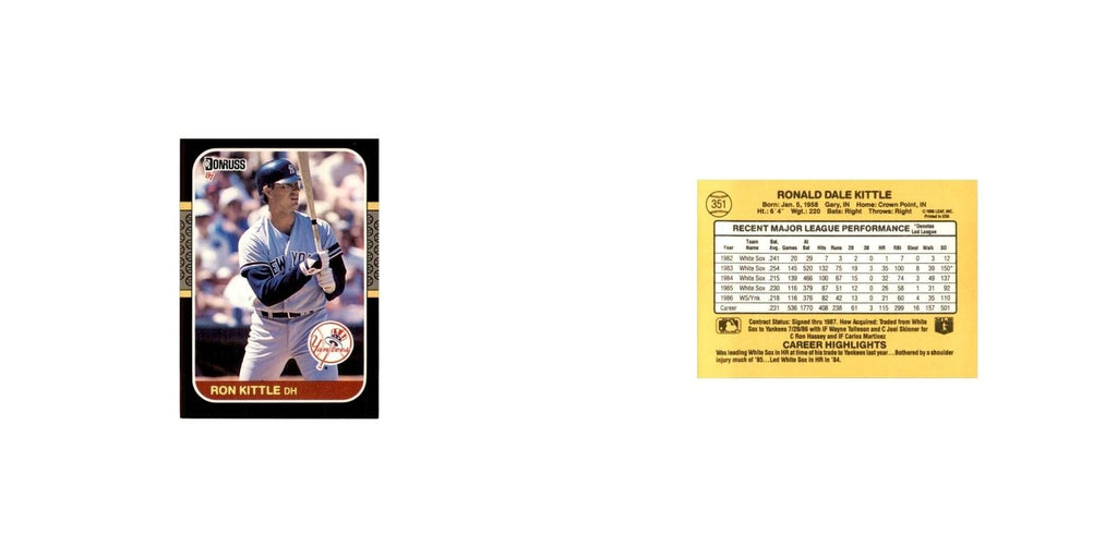 1987 Donruss Ron Kittle Baseball Cards #351