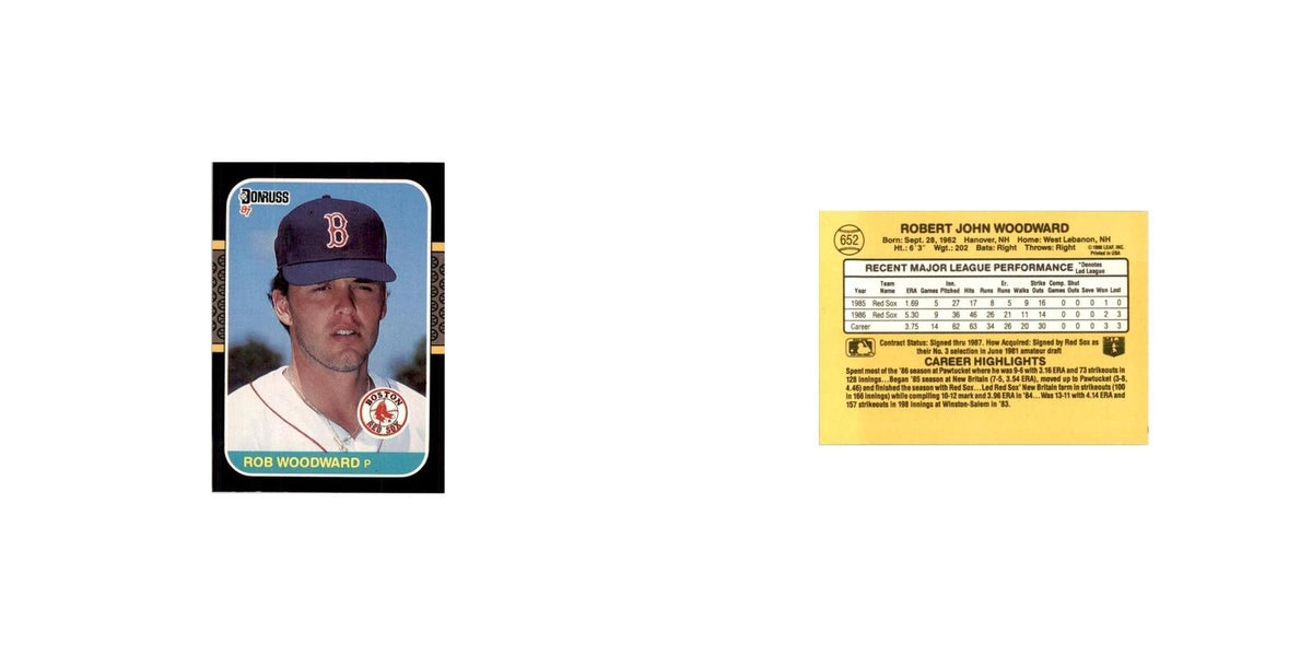 1987 Donruss Rob Woodward Baseball Cards #652