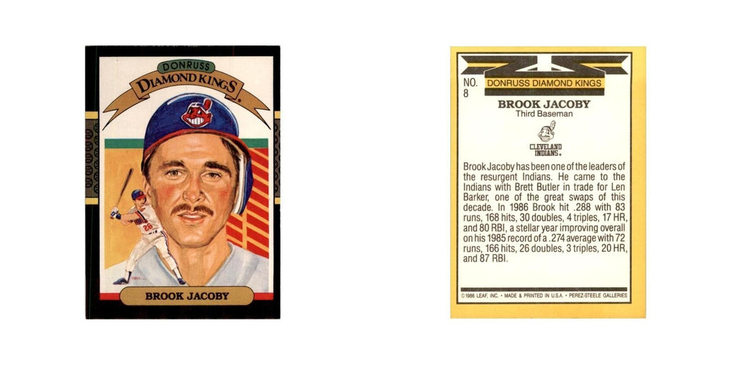 1987 Donruss Brook Jacoby Baseball Cards #8