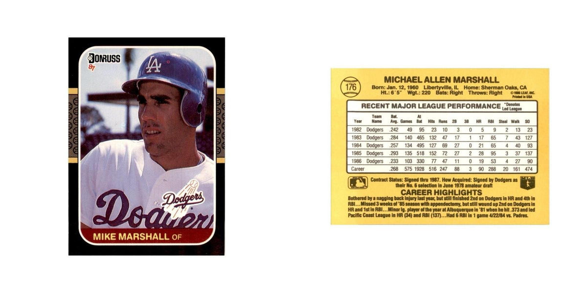 1987 Donruss Mike Marshall Baseball Cards #176