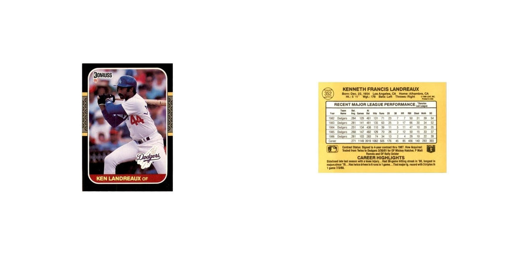 1987 Donruss Ken Landreaux Baseball Cards #352