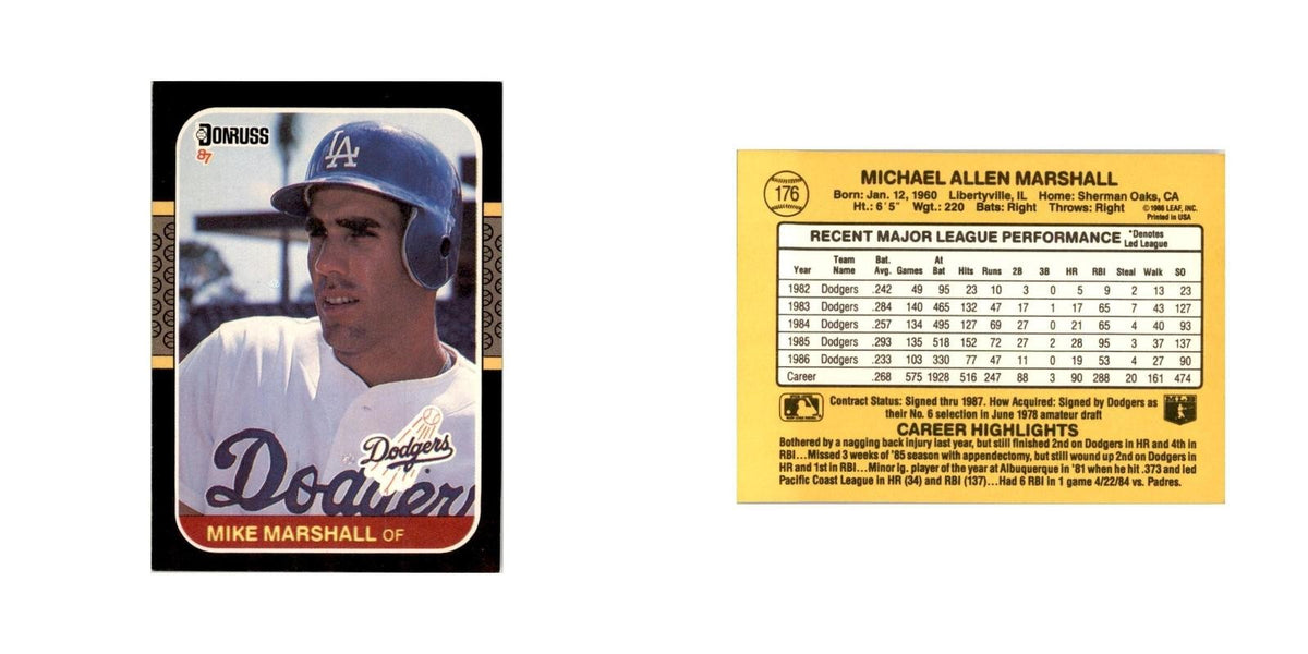 1987 Donruss Mike Marshall Baseball Cards #176