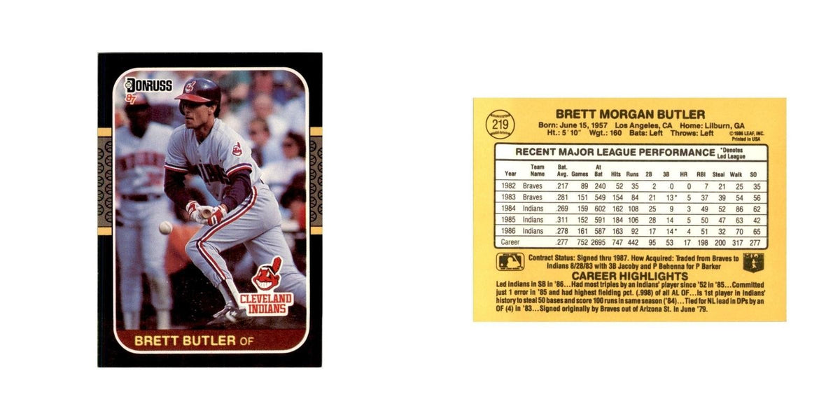1987 Donruss Brett Butler Baseball Cards #219