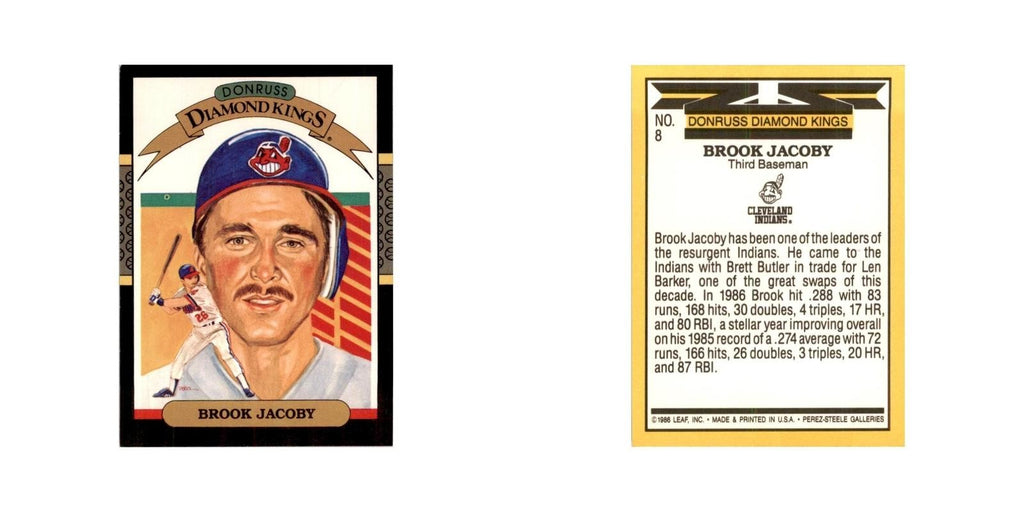 1987 Donruss Brook Jacoby Baseball Cards #8