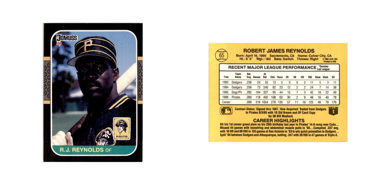 1987 Donruss R.J. Reynolds Baseball Cards #65
