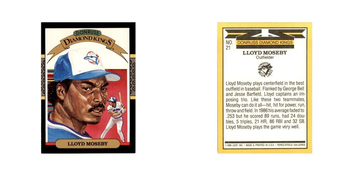 1987 Donruss Lloyd Moseby Baseball Cards #21