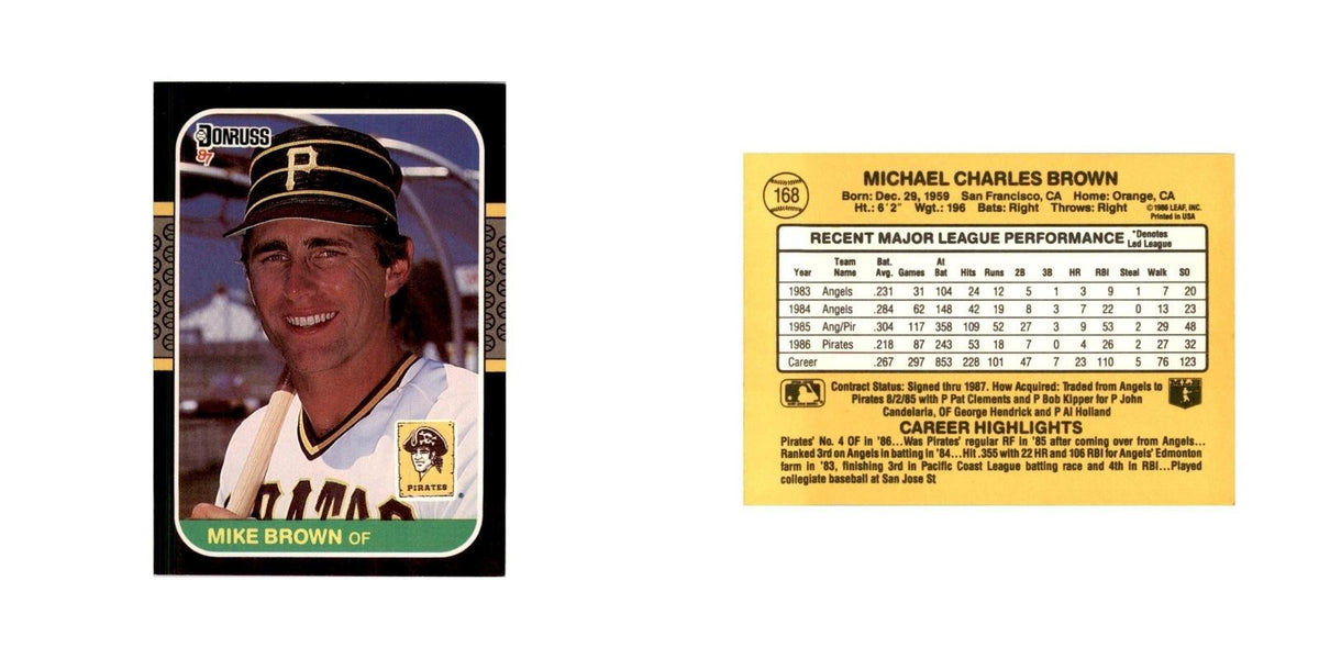 1987 Donruss Mike Brown Baseball Cards #168