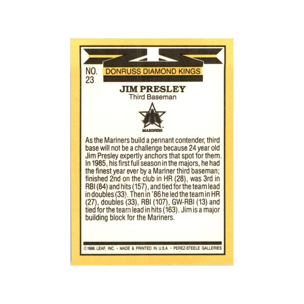 1987 Donruss Jim Presley Baseball Cards #23
