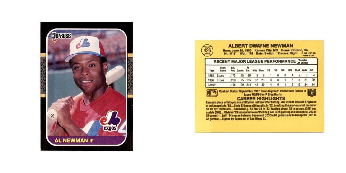 1987 Donruss Al Newman Baseball Cards #426