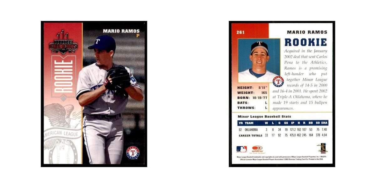 2003 Donruss Champions Mario Ramos Baseball Cards #261