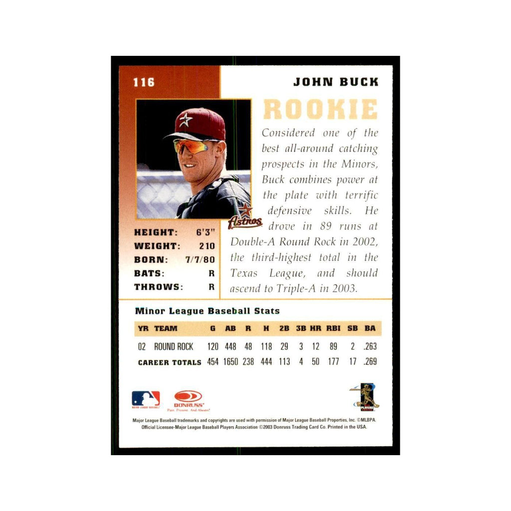 2003 Donruss Champions John Buck Baseball Cards #116