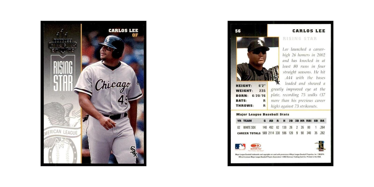 2003 Donruss Champions Carlos Lee Baseball Cards #56