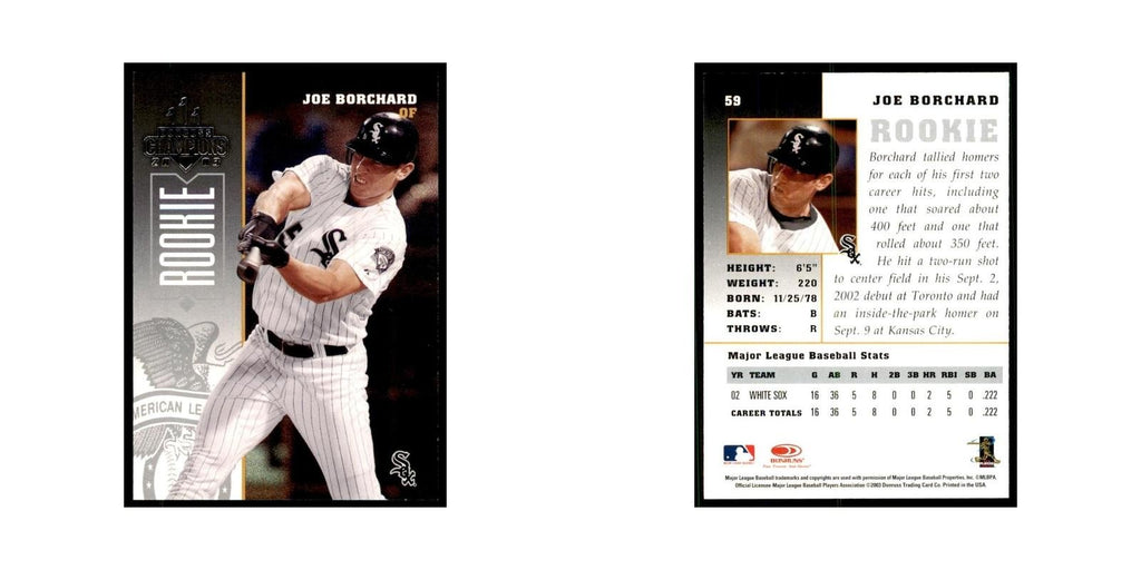 2003 Donruss Champions Joe Borchard Baseball Cards #59