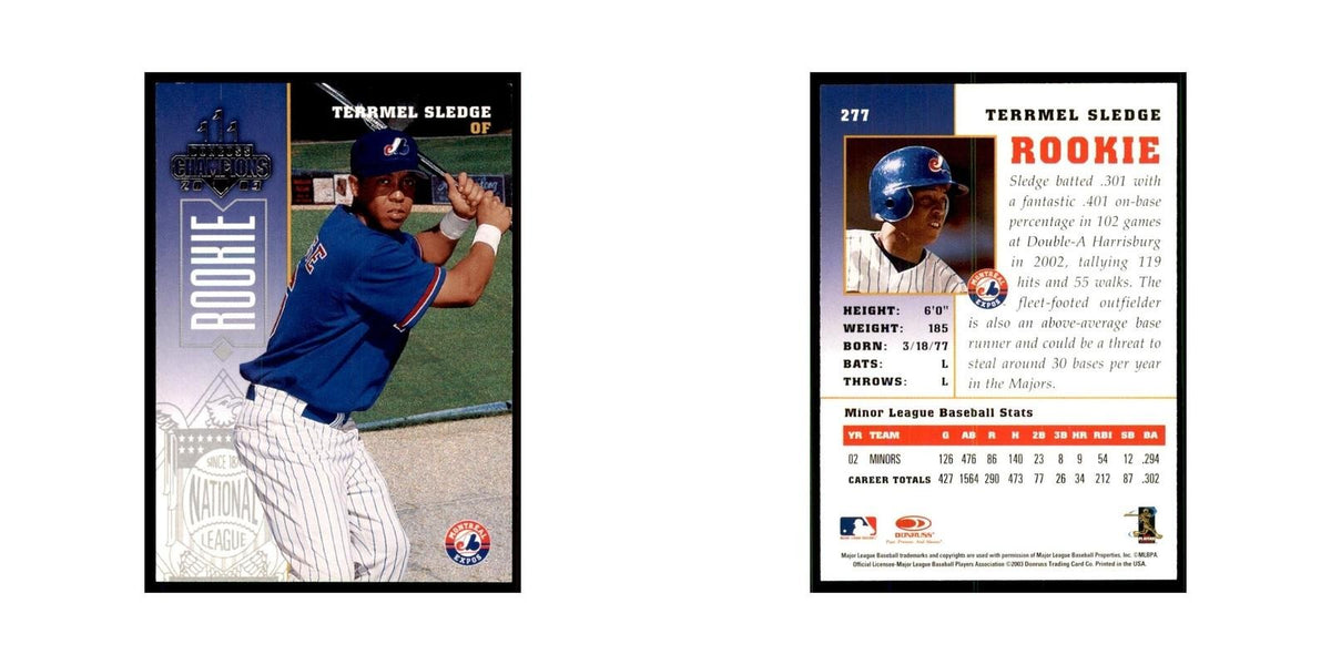 2003 Donruss Champions Terrmel Sledge Baseball Cards #277