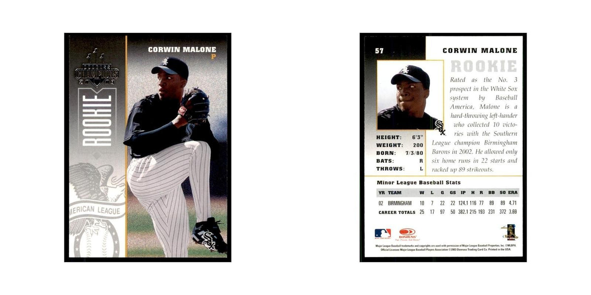 2003 Donruss Champions Corwin Malone Baseball Cards #57