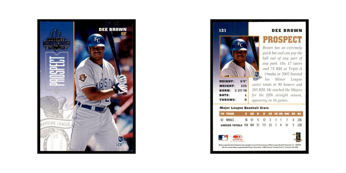 2003 Donruss Champions Dee Brown Baseball Cards #131