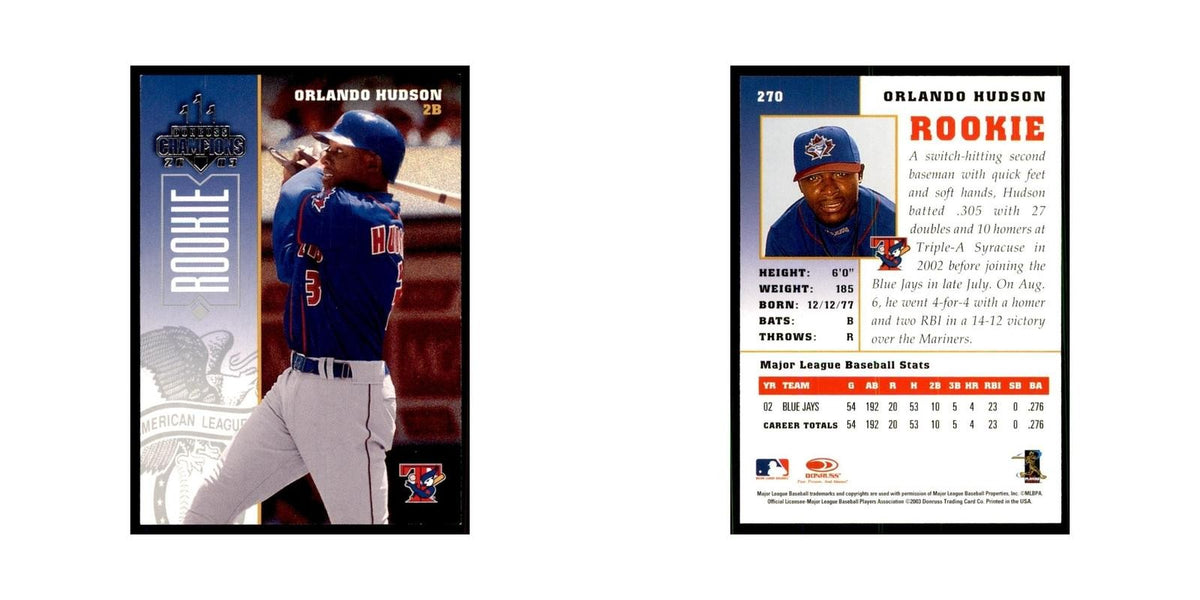 2003 Donruss Champions Orlando Hudson Baseball Cards #270