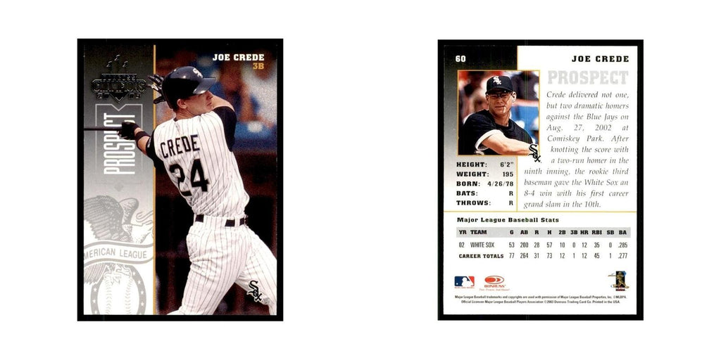 2003 Donruss Champions Joe Crede Baseball Cards #60