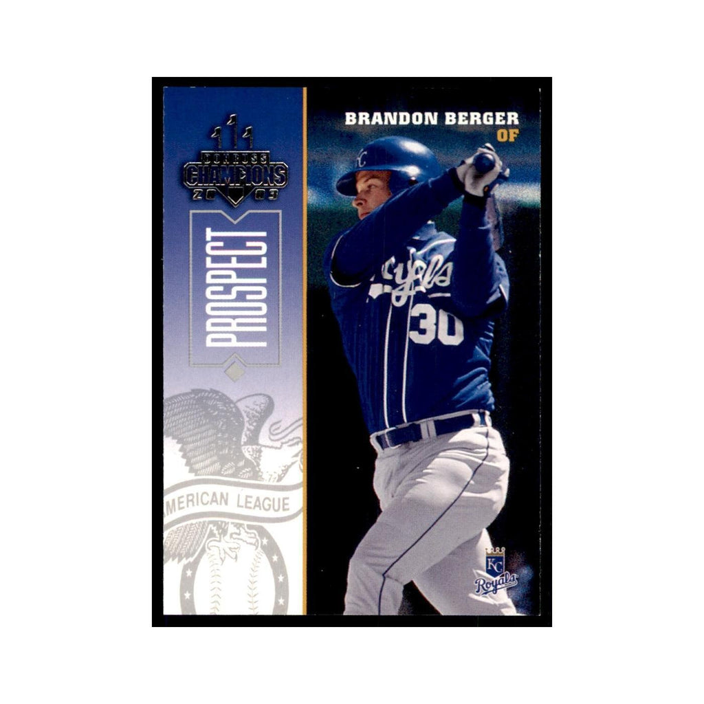 2003 Donruss Champions Brandon Berger Baseball Cards #127