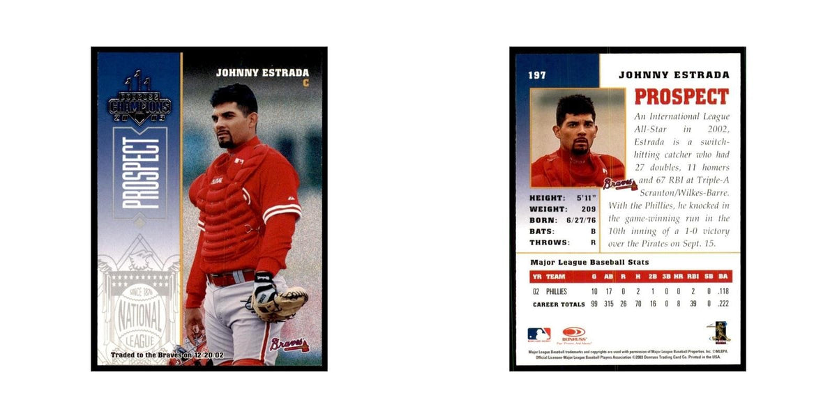 2003 Donruss Champions Johnny Estrada Baseball Cards #197
