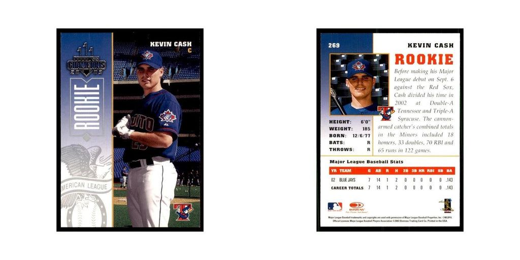 2003 Donruss Champions Kevin Cash Baseball Cards #269