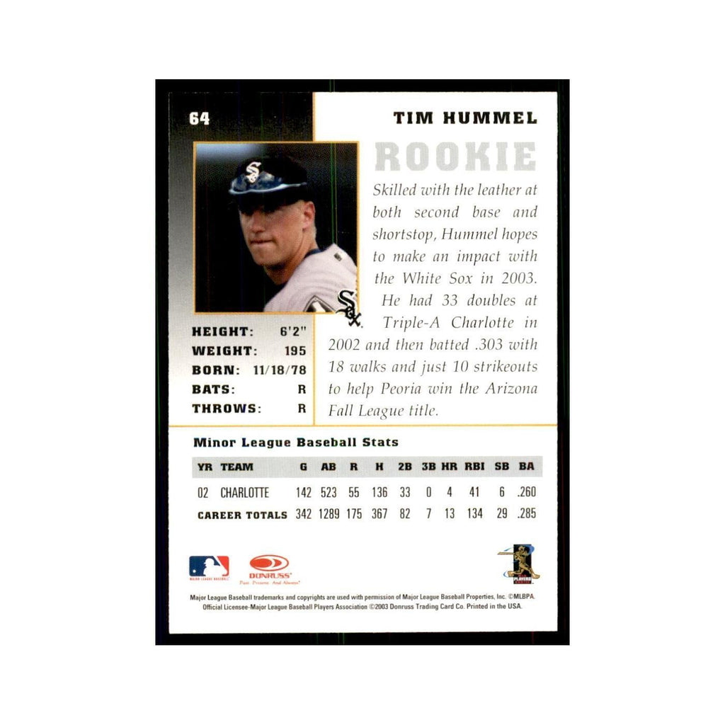 2003 Donruss Champions Tim Hummel Baseball Cards #64