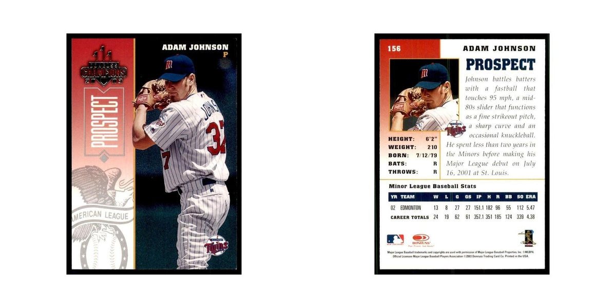 2003 Donruss Champions Adam Johnson Baseball Cards #156