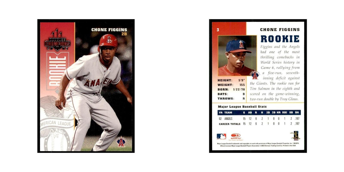 2003 Donruss Champions Chone Figgins Baseball Cards #3