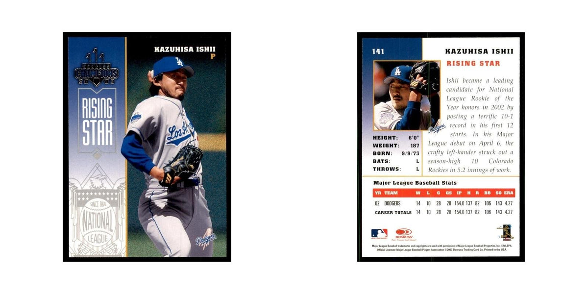 2003 Donruss Champions Kazuhisa Ishii Baseball Cards #141