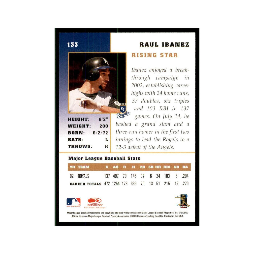 2003 Donruss Champions Raul Ibanez Baseball Cards #133