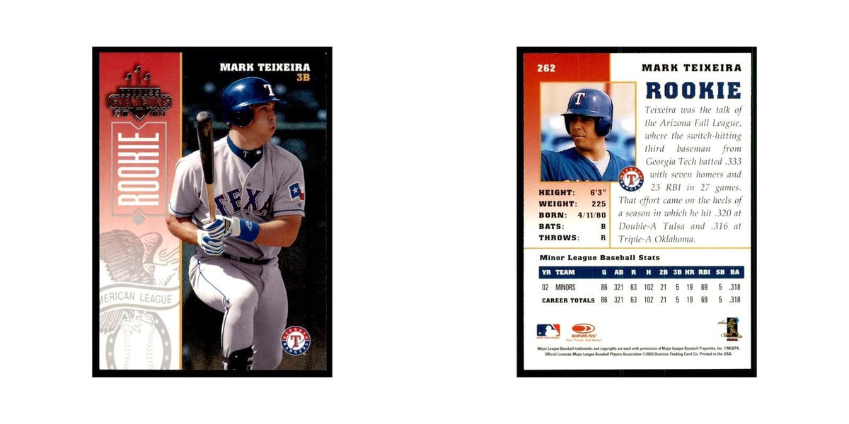 2003 Donruss Champions Mark Teixeira Baseball Cards #262