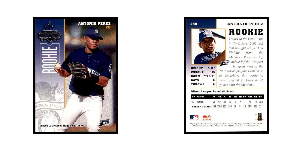 2003 Donruss Champions Antonio Perez Baseball Cards #248