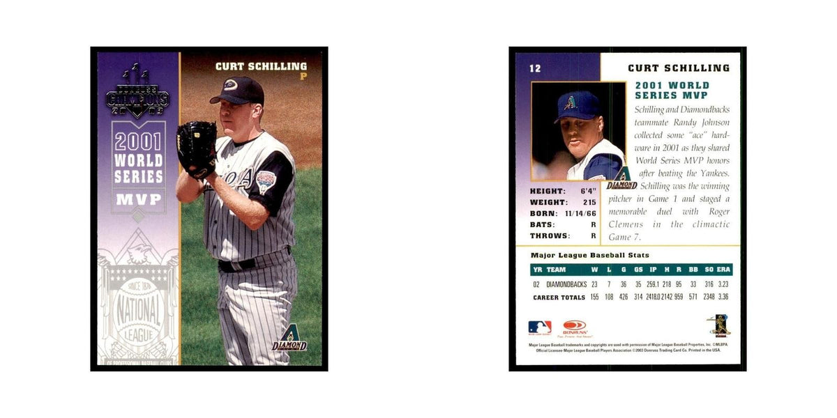 2003 Donruss Champions Curt Schilling Baseball Cards #12