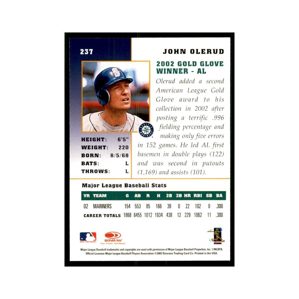 2003 Donruss Champions John Olerud Baseball Cards #237